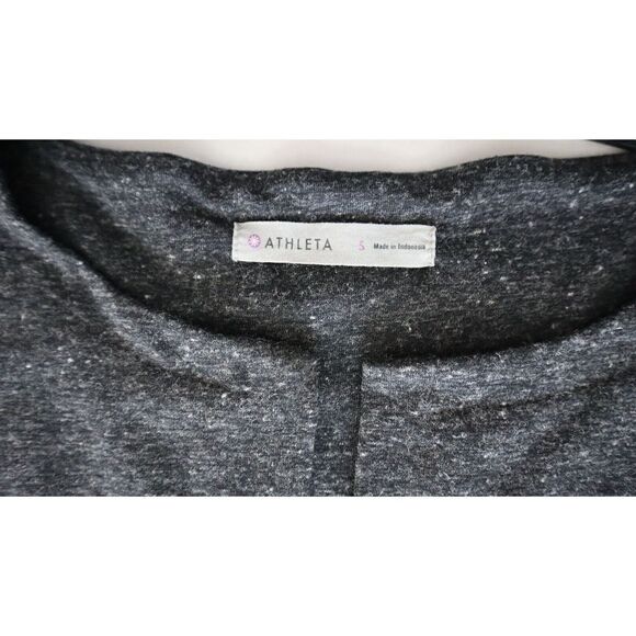 Athleta Women's Sz S Charcoal Gray Heather Vida Sleeveless Drop Waist Tank Dress - Picture 3 of 9